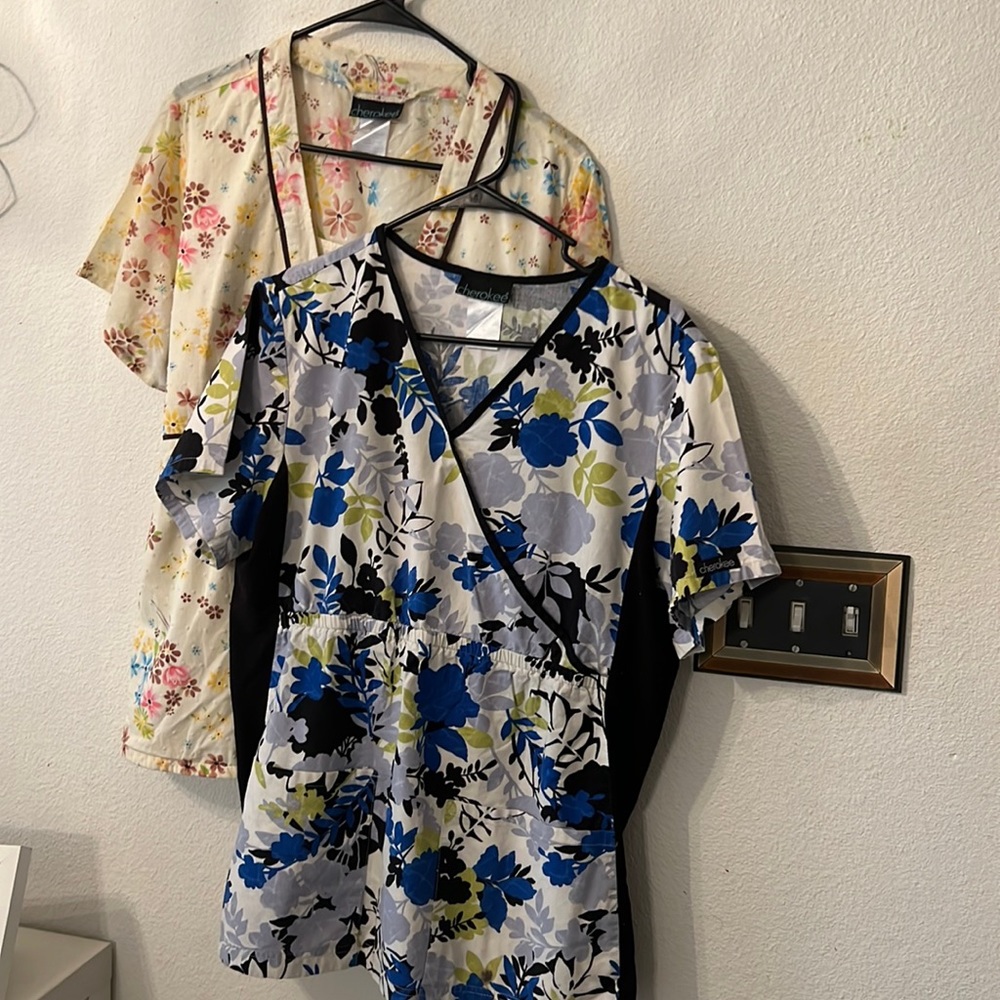 Vintage Cherokee scrub tops.